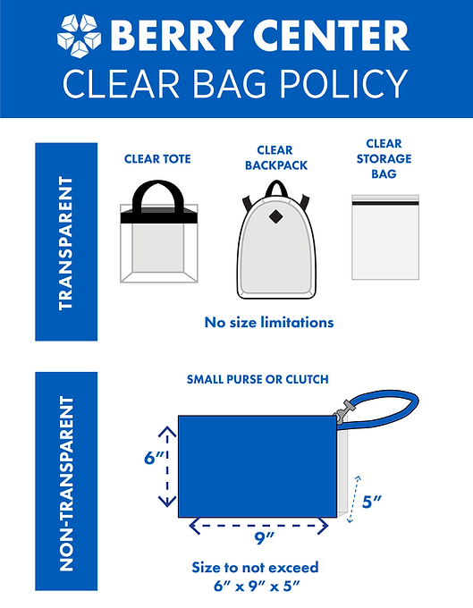 Berry Center Clear Bag Policy